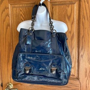 COACH  patent leather handbag#18717